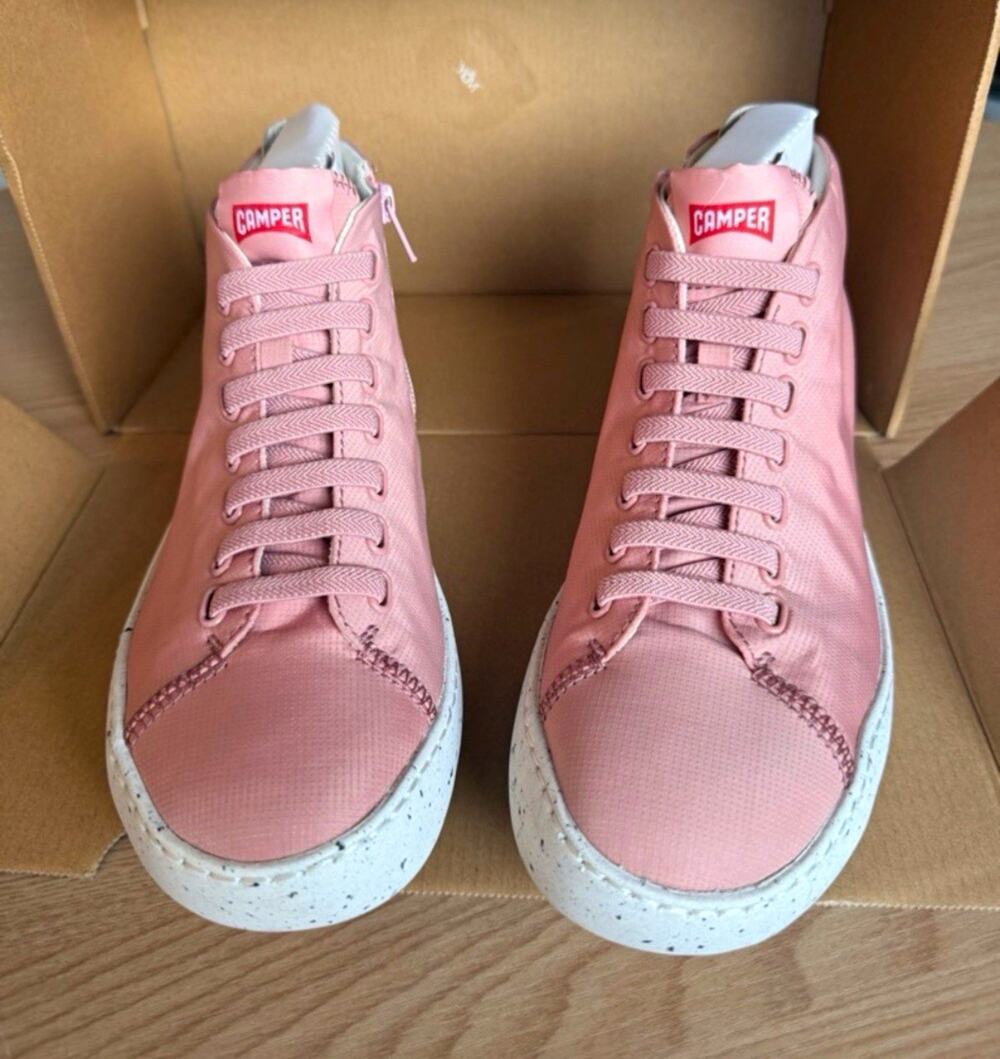 Camper Peu Touring Pink High-Top Sneakers — NWT, Size 10